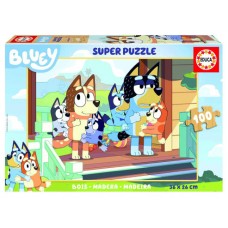 CAJA PUZZLE MADERA BLUEY 100 PIEZAS  EDUCA BORRAS 19967 EDUCA 19967 (Espera 4 dias)